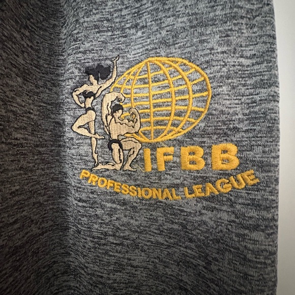 IFBB Pro Black Marled Joggers with Yellow Accents, M - Picture 3 of 7